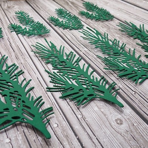 Fustelle di rami - Ritagli di rami - Ramo di albero di Natale - Fustelle di carta - Mix - Set - Ramo di cartoncino - Ramo di albero - Albero di Natale