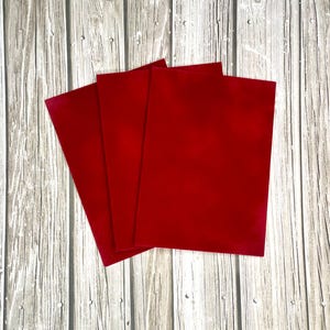 Rood fluweelpapier A4 - Luxe fluweelpapier - Elegant papier - Fluweelpapier (slechts één zijde fluweel) - A4-vellen