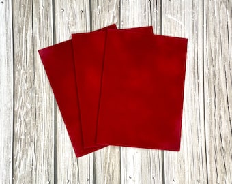Red Velvet paper A3 - Red paper 11.7 x 16.5 in - Luxurious Velvet paper - Elegant paper - Velvet Paper (velvet only on one side) - A3 sheets