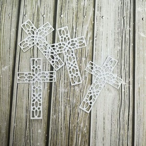 Papier découpé - Croix en papier découpé - Croix en papier - Papier découpé - Papier pailleté - Papier cartonné - Croix - Croix - Croix scintillante - Croix