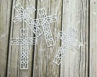 Paper cross die cuts - Paper cross cutout - Paper cross - Paper die cut - Glitter paper - Card stock cross - Cross - Glitter cross - Croses