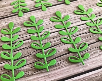 Paper leaves die cuts - Paper leaves cutout - Paper leaves - Paper die cut - Card stock leaves - White leaves - Yellow leaves - Leaves