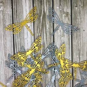 Libellen - Libellenstanzteile - Libellen Ausschnitte - Libellen Ausschnitte - Libellen Ausschnitte - Libellen in Gold - Libellen in silber
