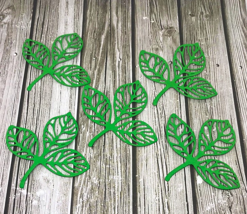 Paper Leaves Die Cuts Paper Leaves Cutout Paper Leaves Paper Die Cut