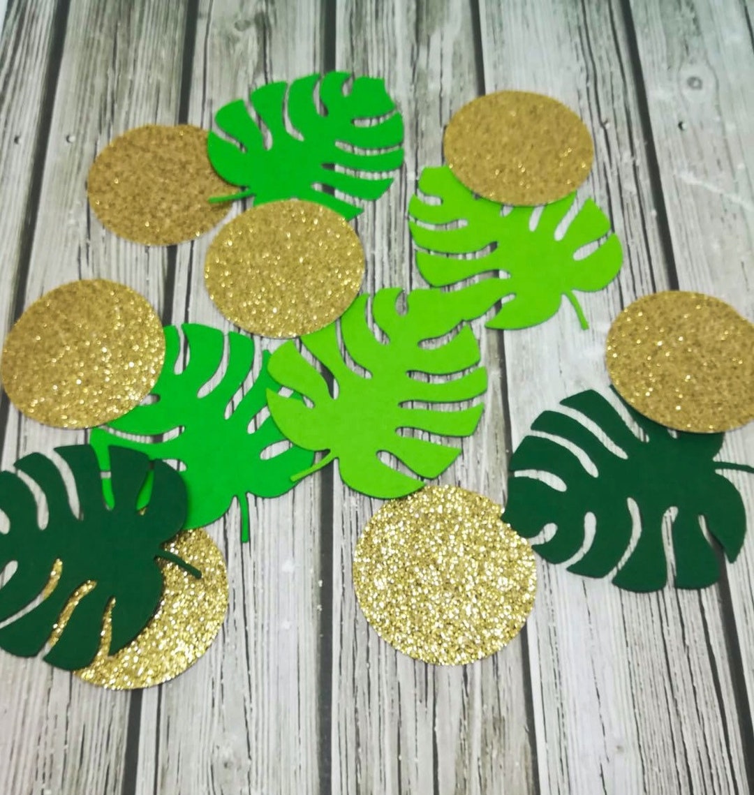 Leaves and Circles Die Cut Paper Leaves Die Cut Paper Leaf Etsy