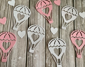 Air balloon die cuts - Air balloon cutout - Hot Air balloon - Paper die cut - Colorful paper - Paper Air balloon - Colorful Air balloon