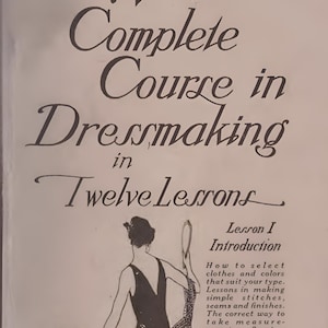 PDF Corso completo di sartoria Lezione 1 Introduzione Isabel deNyse Conover Libro di sartoria anni &#39;20 Stile di moda Downton Abbey Impara a cucire