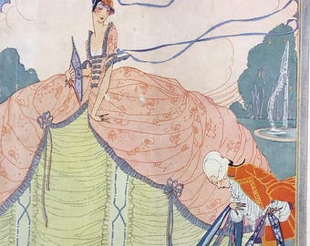 1920s Ribbon Fashion Design Guide: Art Nouveau Dress, Boudoir Cap (PDF Pattern