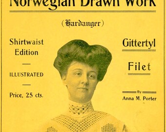 Libro di modelli di pizzo Hardanger: ricamo norvegese del 1900 (ebook PDF)