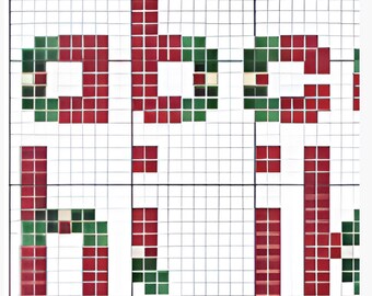 Alphabet Needlepoint Pattern: Upper Lower Case Calligraphy Cross Stitch ABC Design PDF Pattern