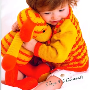 PDF Patons Book 3804 Patrón de punto para niños 5 prendas 5 juguetes Chaquetas, gorros, mitones y conjuntos acogedores con textura de pompones o bucles Pecho 46 cm-51 cm