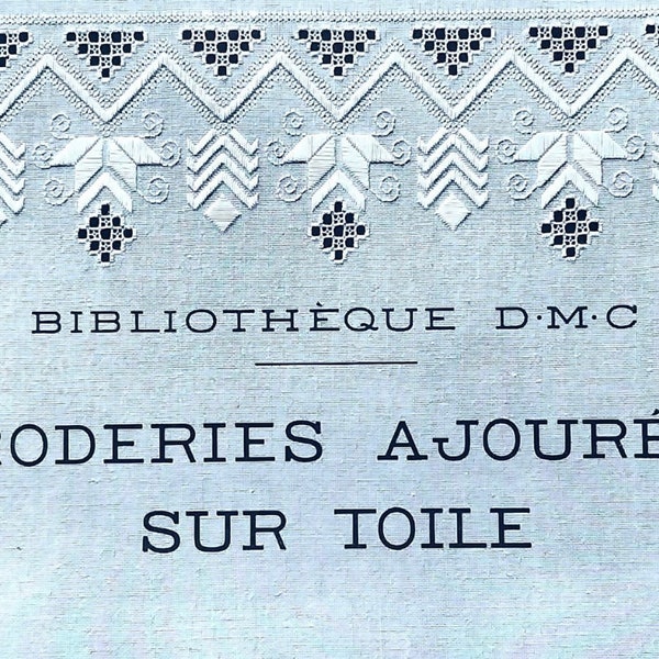 Broderie Anglaise PDF Broderies Ajourees sur Toile 1966 pattern - whitework needlework eyelets buttonhole stitches vintage embroidery design