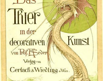 Beautiful Das thier der decorativen kunst Animal Decorative Art Anton Seder Reality Fantasy 1896 dragons fish bird reptile crustacean shell