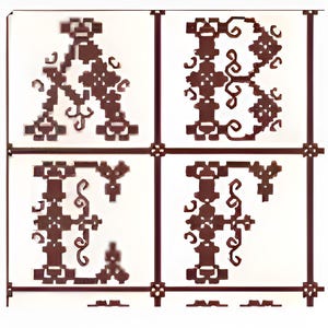 PDF Maroon capital vintage alphabet pattern upper case cross stitch needlepoint tapestry embroidery modern text ABC A Z