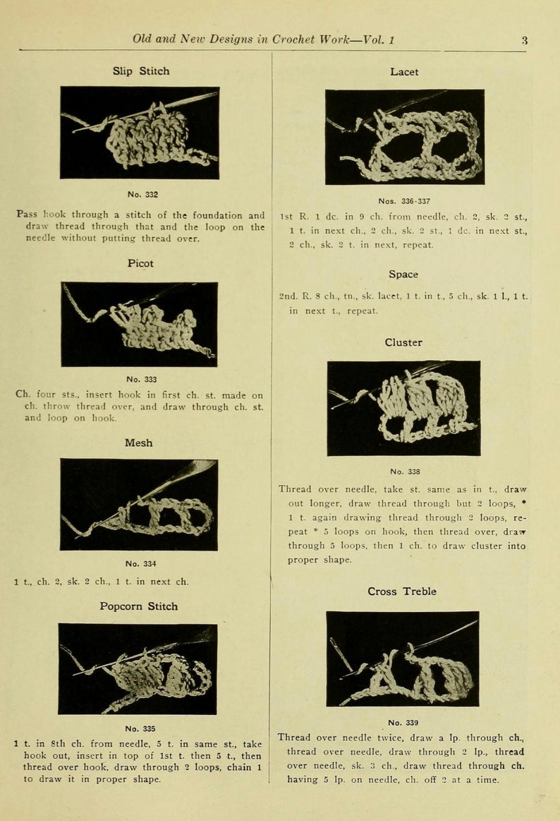 Sophie T. Lacroix Crochet Work Designs: Historic PDF Pattern Book ...