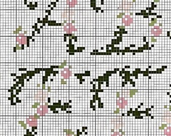 Alphabet Calligraphy Cross Stitch Pattern: Floral Cursive A-Z (PDF Download)