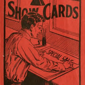 How to Make Show Cards by Charles A Miller Commercial Lettering (PDF Pattern)