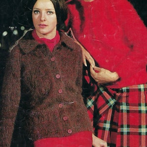 Knitting 1960s fashion raglan sleeve patterns - women&#39;s jackets cardigans collars his and hers patterns men women  patterns PDF instructions