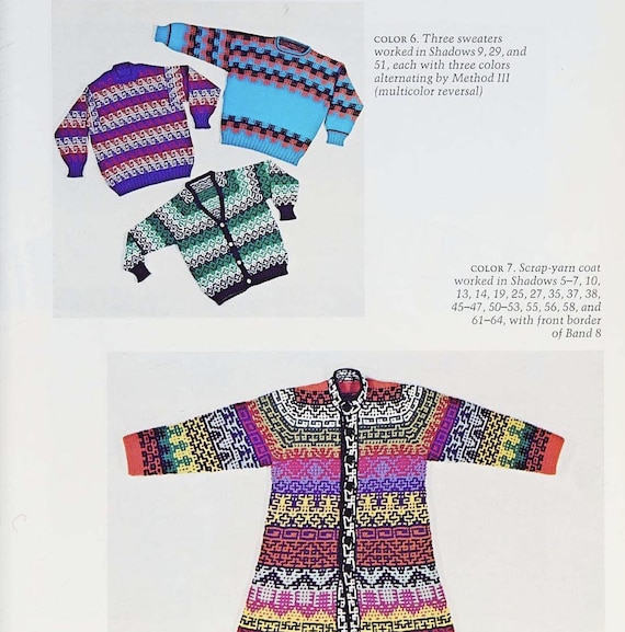 Mosaic Knitting Barbara G Walker 380 Knit Designs 1970s