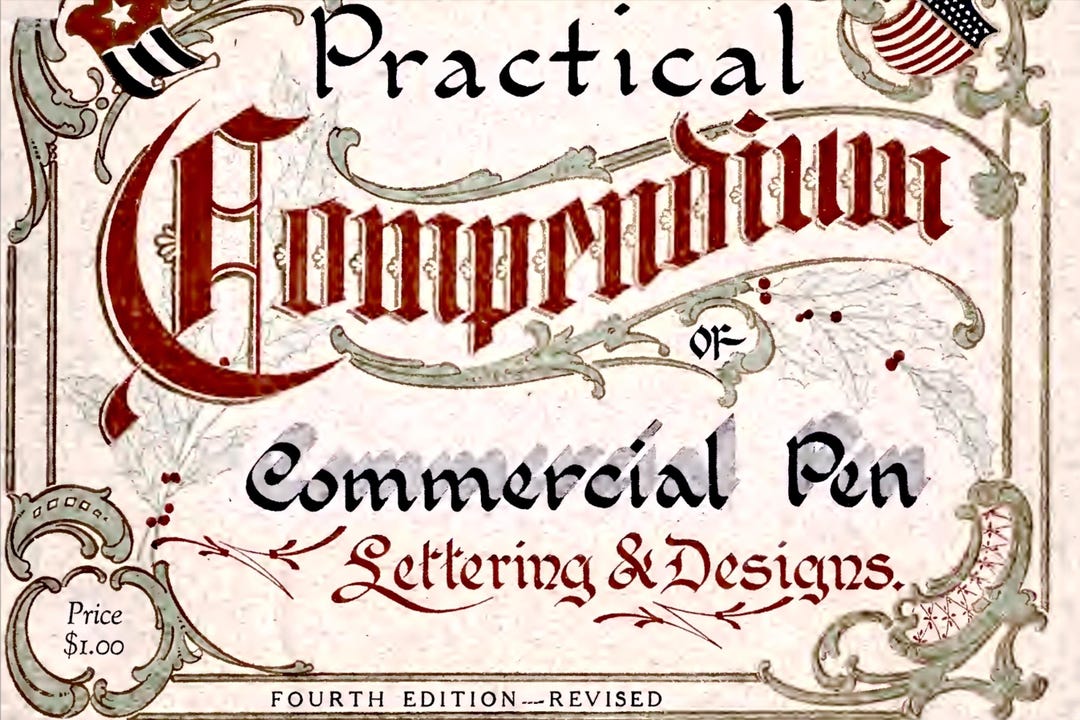 Vintage Pen Lettering & Design Compendium: Retro Typography, Alphabets ...