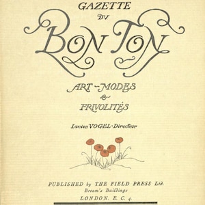 1921 Gazette du Bon Ton modeillustration: Pochoir Art, Frankrike (PDF-nedladdning