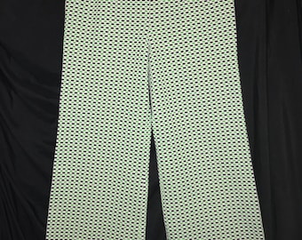 Spodnie Rhodes California z teksturowanego poliestru z lat 60.: zielone i granatowe, vintage