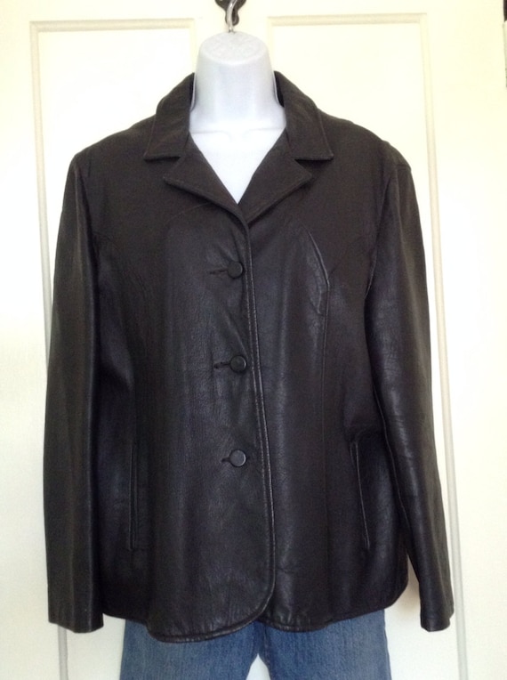 Vintage 1960's Mod Women's soft Leather Jacket loo
