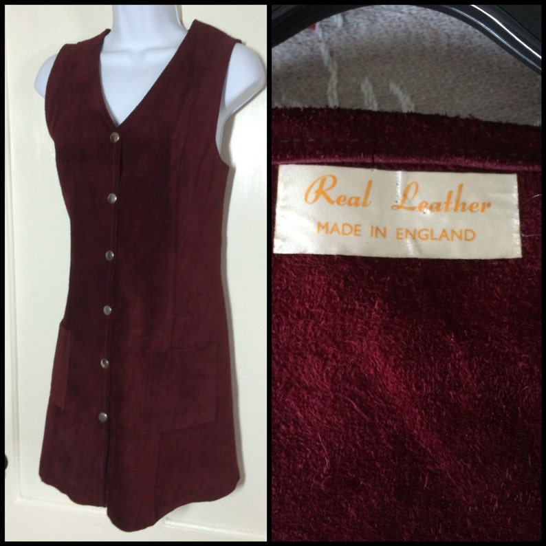 burgundy suede dress