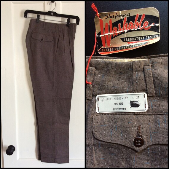 Deadstock 1940's Boy's Gabardine Dress Pants Slack