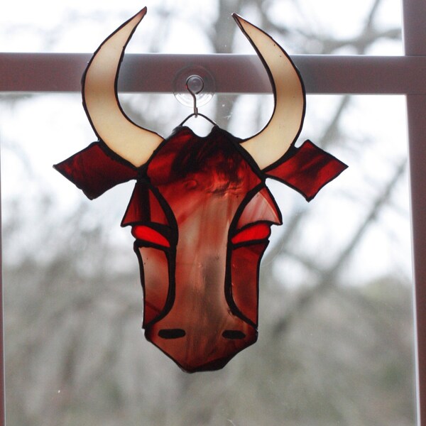 Suncatcher BULL vitrail