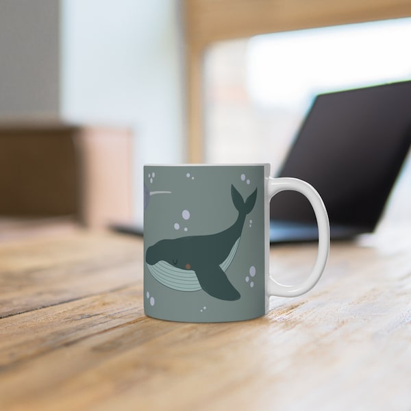 Tazza da tè con stampa illustrazione oceano