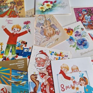Cartes postales soviétiques anciennes, neuves, sans écriture, 19 pièces.