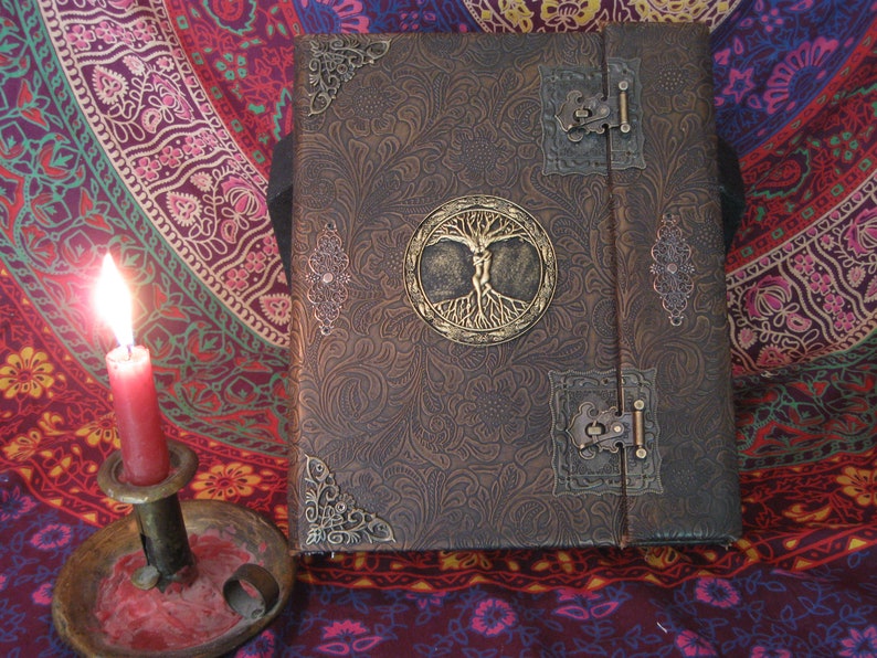 5 Books of shadows spell books journal HERBS Oils altar Book of Shadows old spells Witch Book antique journal image 8
