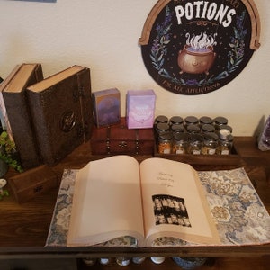 5 Books of shadows spell books journal HERBS Oils altar Book of Shadows old spells Witch Book antique journal image 3