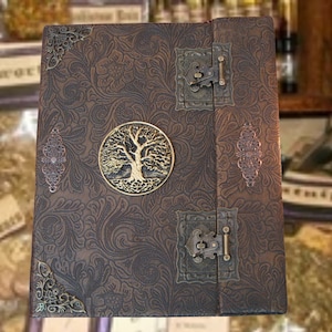 Zauberbuch über 500 ZAUBER GRIMOIRE Antik Braun / Schwarz umfasst das Erstellen Ihrer eigenen Zauber, Werfen, Erstellen von Altar, Werkzeuge Lernen Wicca