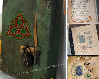 PERSONALIZED charmed  REPLICA  Book of Shadows Wicca Spells Book of Shadows grimoire Witch book of shadows Altar Journal  ld