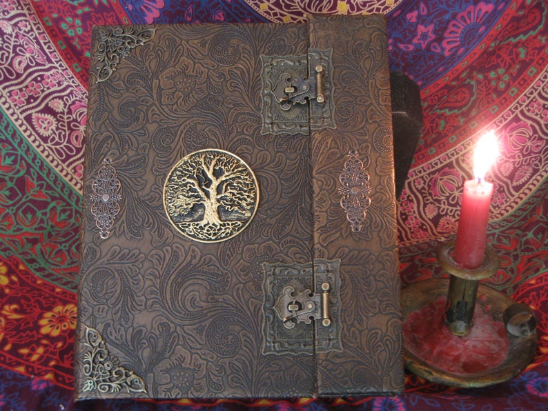5 Books of shadows spell books journal HERBS Oils altar Book of Shadows old spells Witch Book antique journal image 10