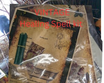 Vintage Healing Spell kit  complete with supplies of Oil / Herbs & Incense. Completly handmade