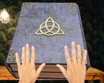 2000 Pages Book of Shadows - Grimoire Double Book Spell book and Herb book Faux Leather practical magick style book of shadows grimoire