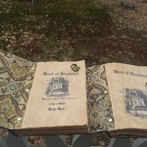 Black leather Practical magic style herb book and book of shadows immagine 2