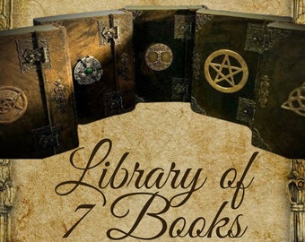 Huge Books All NEW 7 Book of shadows all 7 books spell books journal HERBS Oils altar Book of Shadows old spells Witch Book antique journal