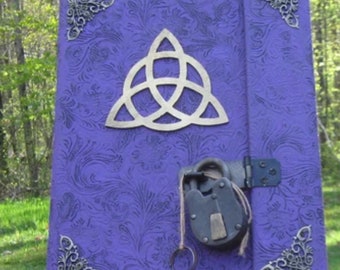 Big lock Charmed style Book of Shadows white magic  wicca,  locking, also in green, black, red, grimoire