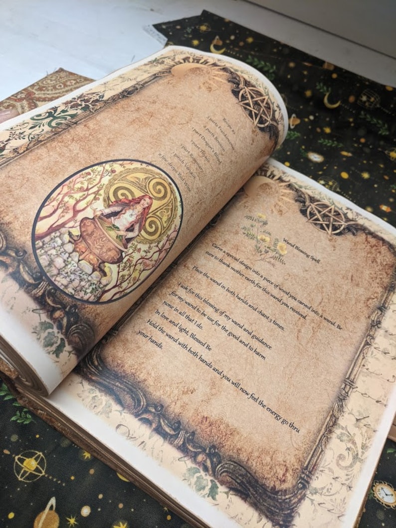 In Color Book of Shadows Book Grimoire Wicca Witchcraft Spells Etsy