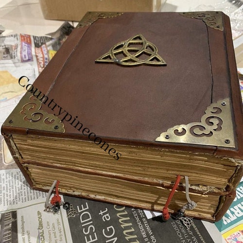 leather Practical magic style herb book and book of shadows for the newer witch spell book