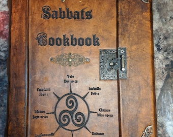 In COLOR Cooking with Magick Sabbat Recipe Book antique kitchen witch book sabbats ritual book of shadows removable pages