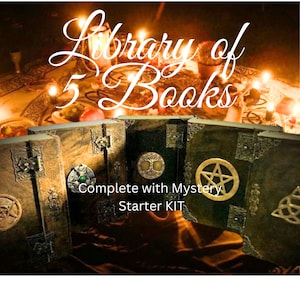 5 Books of shadows spell books journal HERBS Oils altar Book of Shadows old spells Witch Book antique journal
