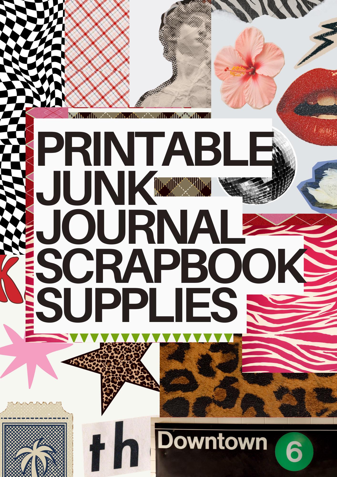 Printable Scrapbook Paper | Cute Aesthetic Junk Journal Pages | Trendy ...