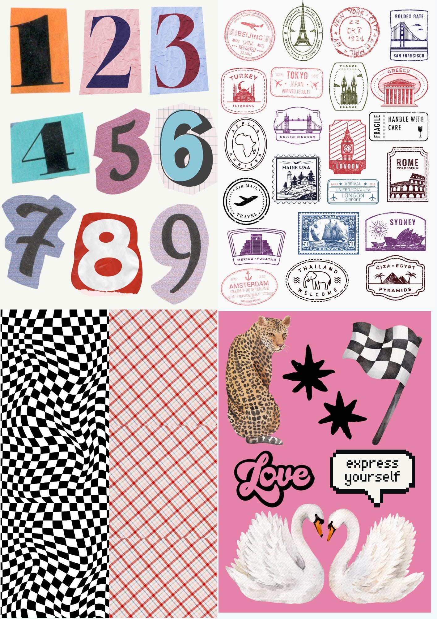 Printable Scrapbook Paper | 150 Pages Cute Aesthetic Junk Journal ...