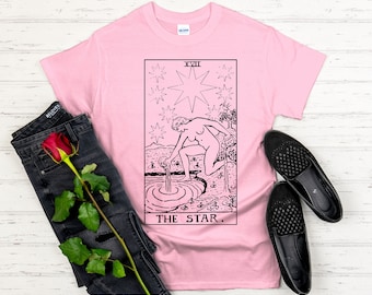 Tarot Card Shirt The Star Card Original Rider Waite Tarot Karte Bild