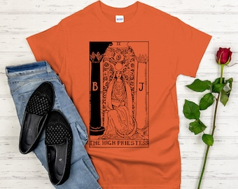 Tarot Card Shirt The High Priestess Original Rider Waite tarot card image